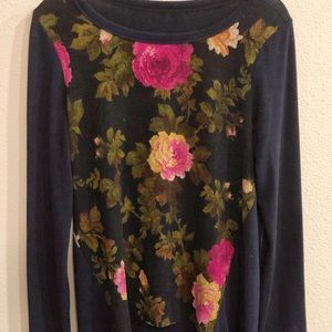 Layered Flower Sweater, L